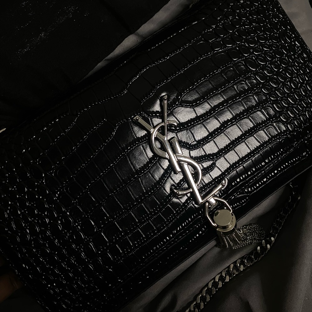 YSL Croc Crossbody Bag